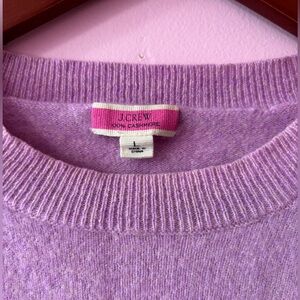 J.Crew Classic Cashmere Sweater in Lilac